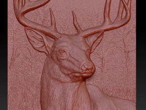 deer head- relief -2019 Modello di stampa 3D
