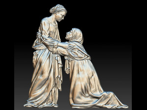 della robbia luca visitation pistoia - relief - 2019 3D-printmodel