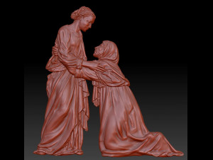 della robbia luca visitation pistoia - relief - 2019 3D 프린트 모델