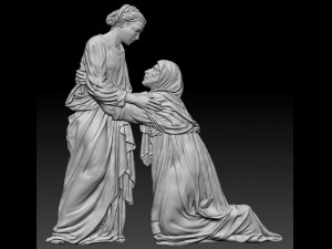 della robbia luca visitation pistoia - relief - 2019 3D 프린트 모델