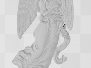 angel with lyre - basrelief - 2018 Modèles 3D en vedette