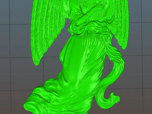 angel with lyre - basrelief - 2018 3D Print Model