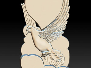 dove with a heart - relief - 2017 Modelo de impresión 3D