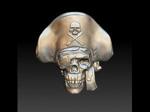 pirate skull 1 - relief - 2020 3D Print Model