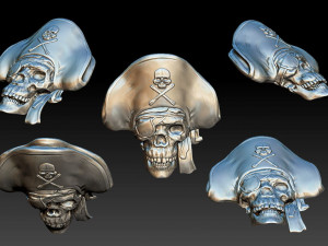 pirate skull 1 - relief - 2020 3D Print Model