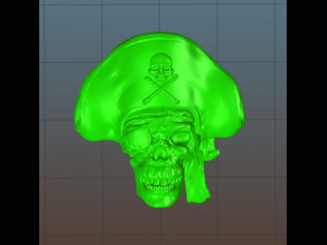 pirate skull 1 - relief - 2020 3D Print Model