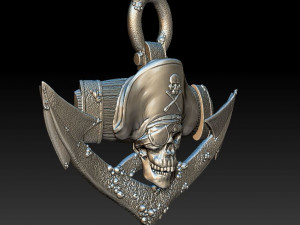 pirate skull 2 - relief - 2020 3D Print Model