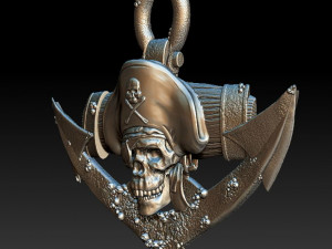 pirate skull 2 - relief - 2020 3D Print Model