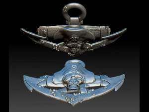 pirate skull 2 - relief - 2020 3D Print Model