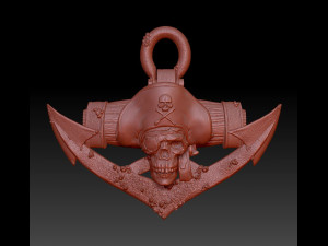 pirate skull 2 - relief - 2020 3D Print Model