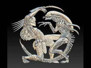 alien vs predator relief 2017 3D in 3DExport
