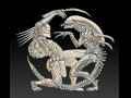 Alien vs Predator - relief - 2017 3D Model