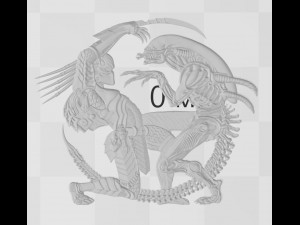 alien vs predator - relief - 2017 3D Принт Модель