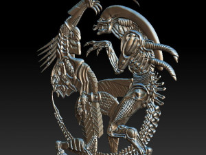 alien vs predator - relief - 2017 3D Принт Модель