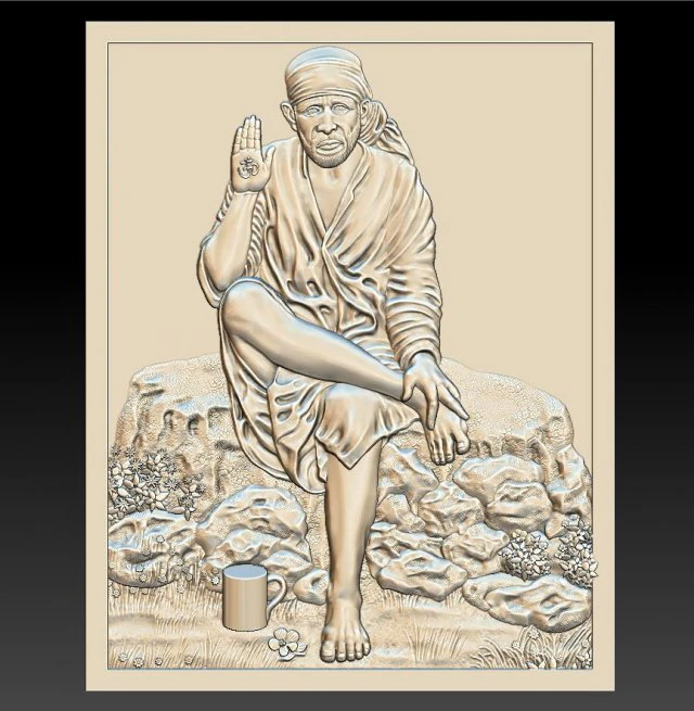 om sai ram - relief - 2018 3D Print Model .c4d .max .obj .3ds .fbx .stl .blend 