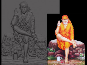 om sai ram - relief - 2018 Modello di stampa 3D
