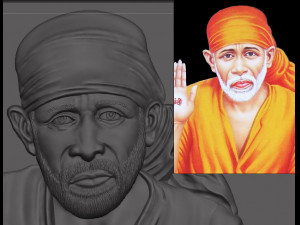 om sai ram - relief - 2018 Modello di stampa 3D