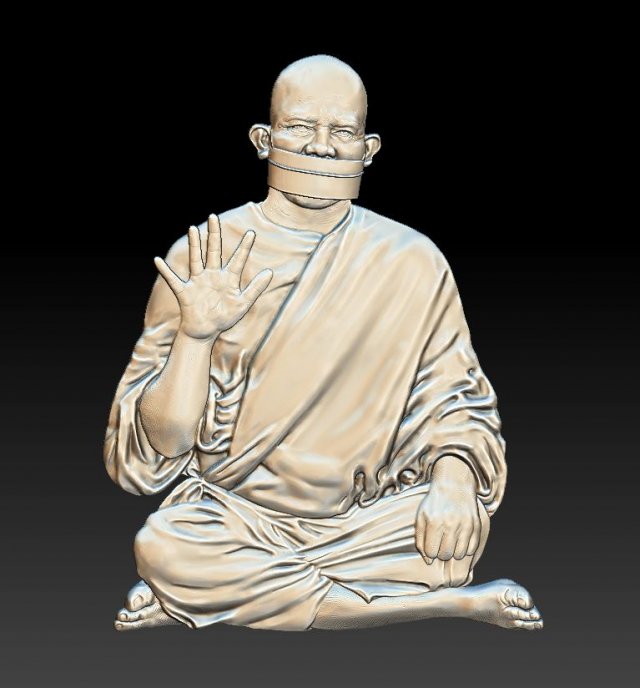 acharya mahashraman - relief - 2018 3D Print Model .c4d .max .obj .3ds .fbx .stl .blend 