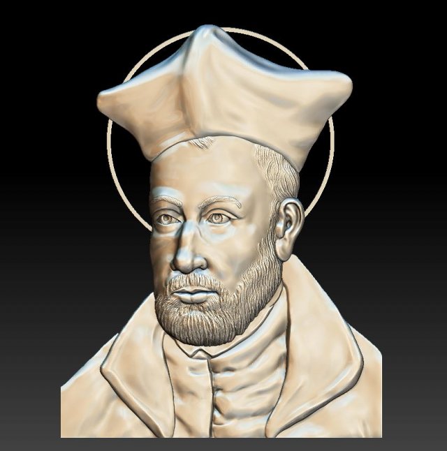 jesuit pietro favre - relief - 2018 3D Baskı Modeli .c4d .max .obj .3ds .fbx .stl .blend 