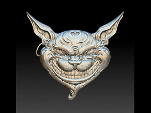 cheshire cat - relief - 2020 3Dプリントモデル