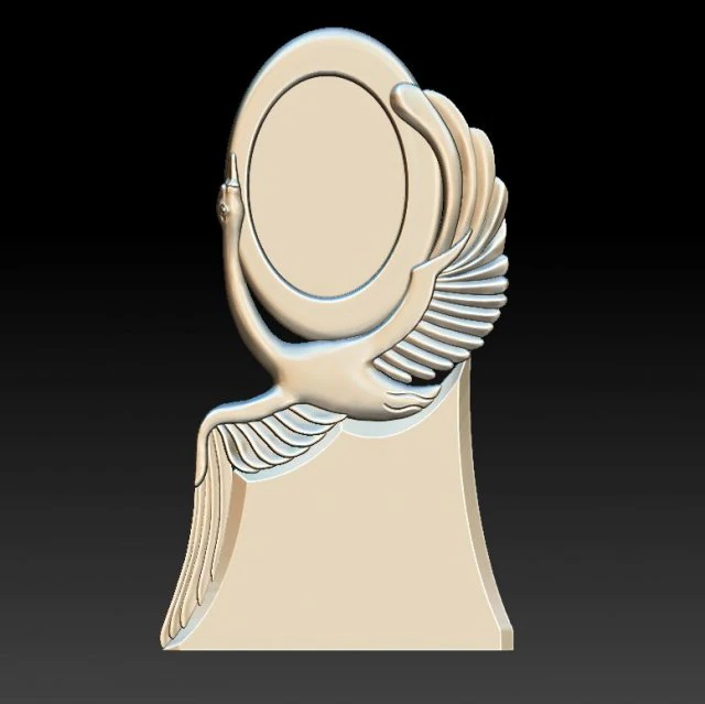 swan 3 - relief - 2017 3D Print Model .c4d .max .obj .3ds .fbx .stl .blend 