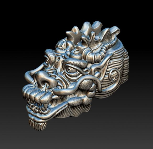 dragon head asia - 2016 Modelo de impresión 3D .c4d .max .obj .3ds .fbx .stl .blend 