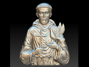 saint francis - relief - 2019 3D-printmodel