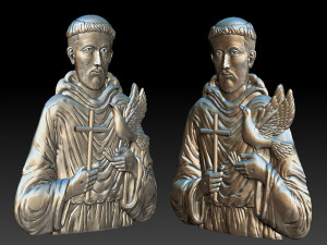 saint francis - relief - 2019 3D 프린트 모델