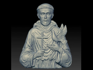 saint francis - relief - 2019 3D 프린트 모델