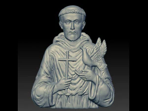 saint francis - relief - 2019 3D Print Model