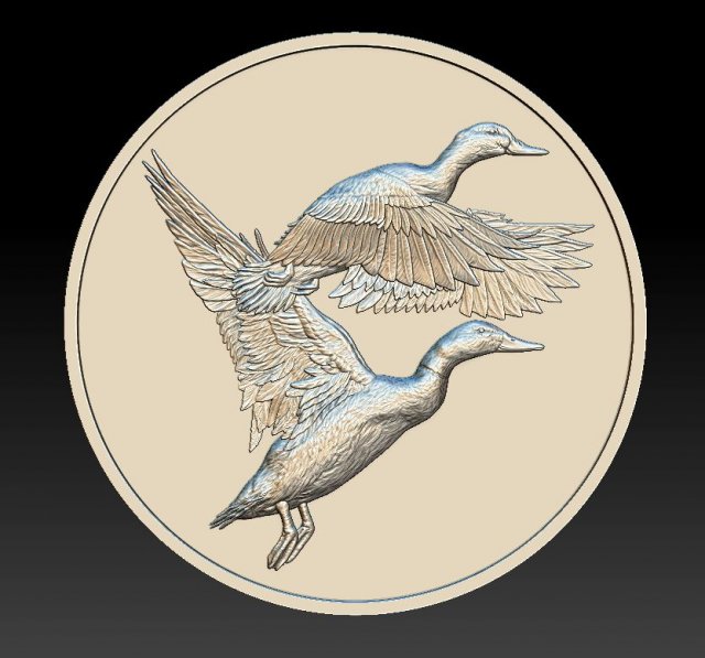 ducks coin - relief -2019 Modèles 3D en vedette .c4d .max .obj .3ds .fbx .stl .blend 