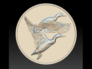 ducks coin - relief -2019 3D Print Model