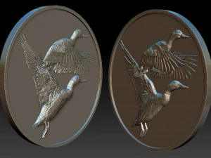 ducks coin - relief -2019 3D Print Model