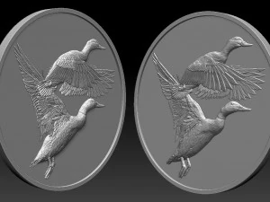 ducks coin - relief -2019 3D Print Model