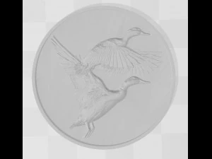 ducks coin - relief -2019 3D Print Model
