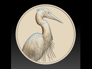 heron coin -relief -2020 Modelo de Impressão 3D