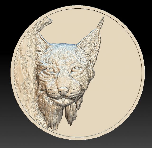 linx head coin - relief - 2020 Modelo de impresión 3D .c4d .max .obj .3ds .fbx .stl .blend 