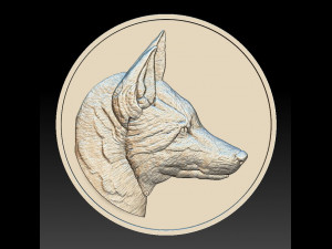 fox head coin - relief - 2020 Model do druku 3D