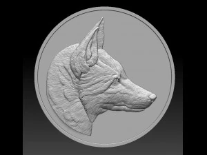 fox head coin - relief - 2020 3D Print Model