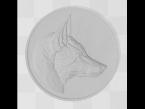 fox head coin - relief - 2020 3D 打印模型
