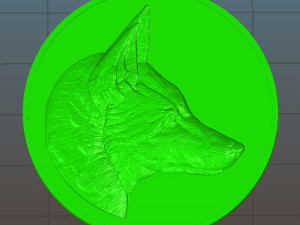 fox head coin - relief - 2020 3D 打印模型