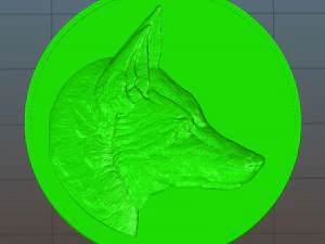 fox head coin - relief - 2020 3D Print Model