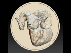 ram munt - reliëf - 2020 3D printmodel