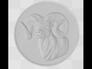 ram coin - relief - 2020 3D Print Model