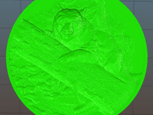 bear in the forest coin -relief -2020 3D Baskı Modeli