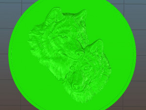 wolves coin - relief - 2020 3D 프린트 모델
