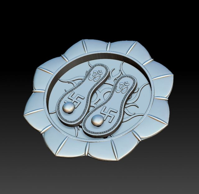 lotus feet om sai ram - 2020 Modelo de impresión 3D .c4d .max .obj .3ds .fbx .stl .blend 