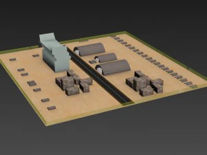 base militar Modelo 3D