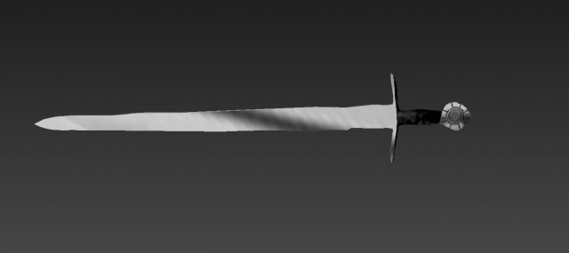 low poly sword 3D Model .c4d .max .obj .3ds .fbx .stl .blend 