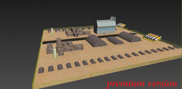 military base premium Modello 3D .c4d .max .obj .3ds .fbx .stl .blend 